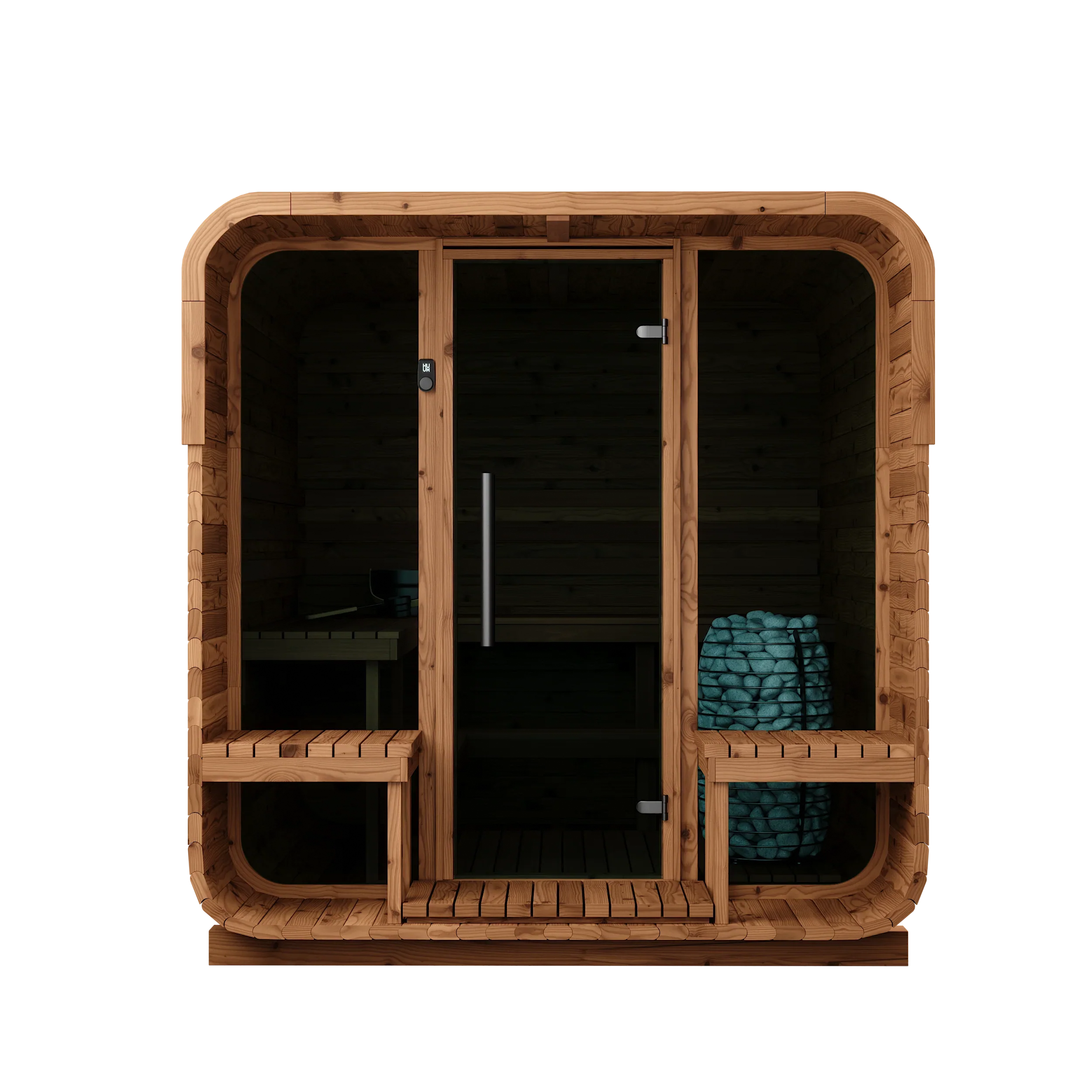 6 Person Thermory Square Sauna No 41 with Terrace