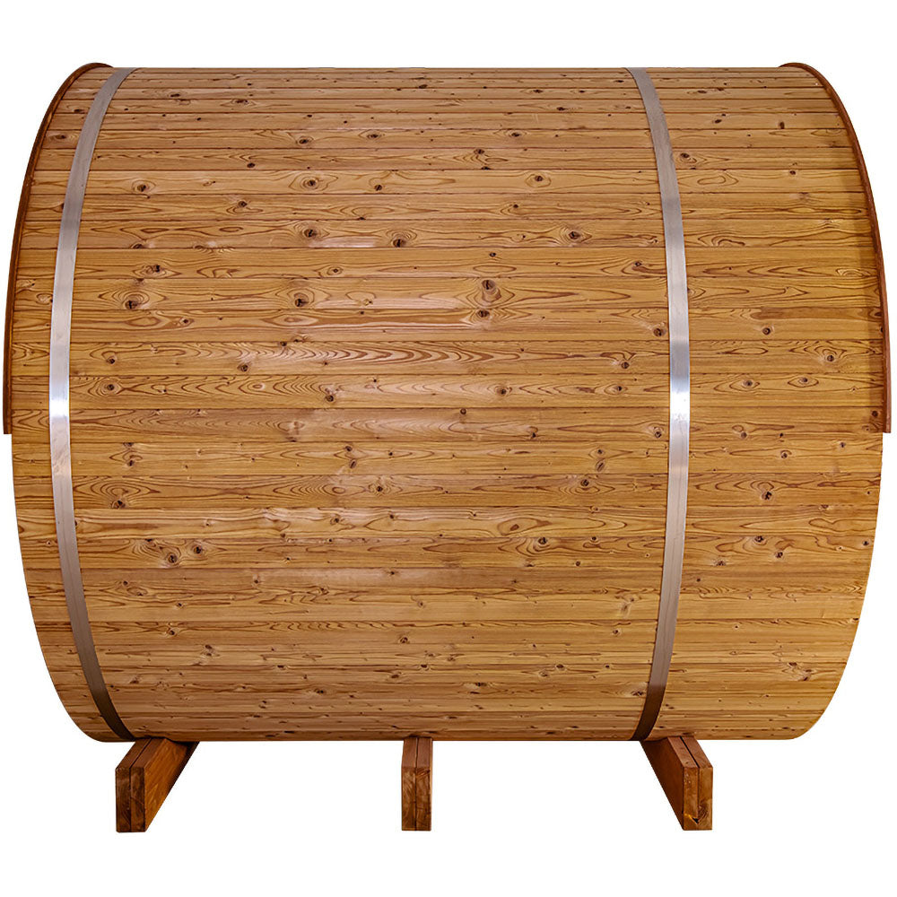 6 Person Thermory Barrel Sauna No. 63 (no window 7.3ft diameter)