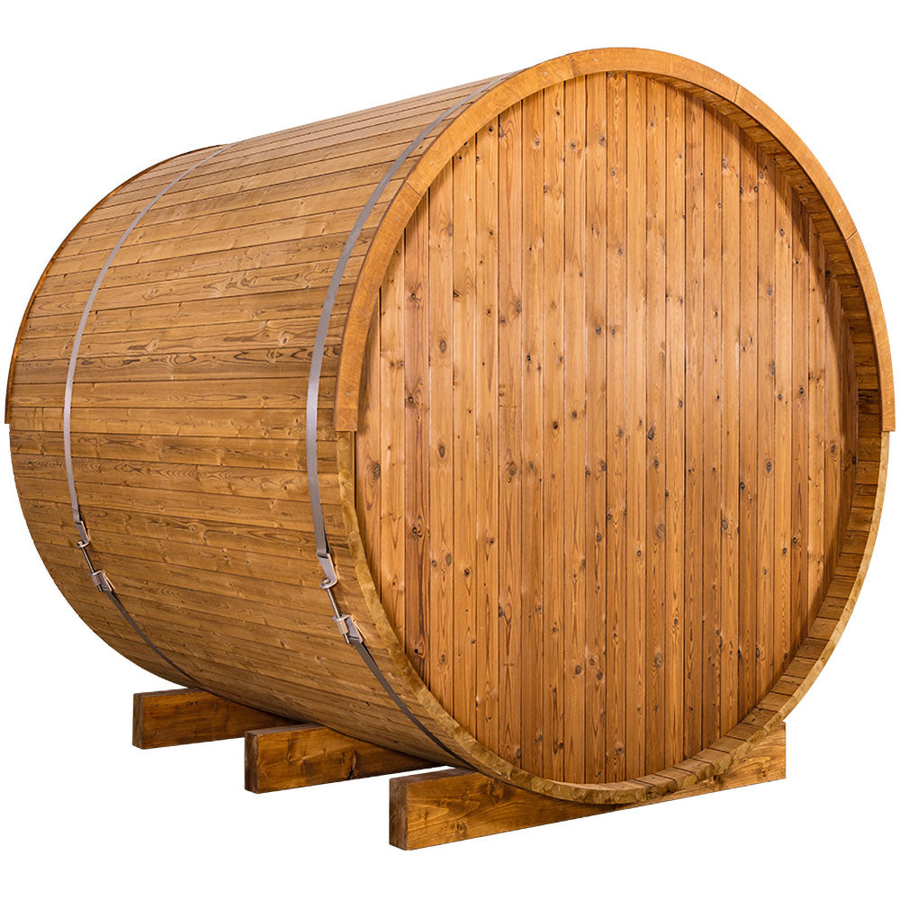 6 Person Thermory Barrel Sauna No. 63 (no window 7.3ft diameter)