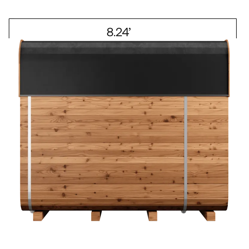 6 Person Thermory Square Sauna No 40 with Terrace & Window