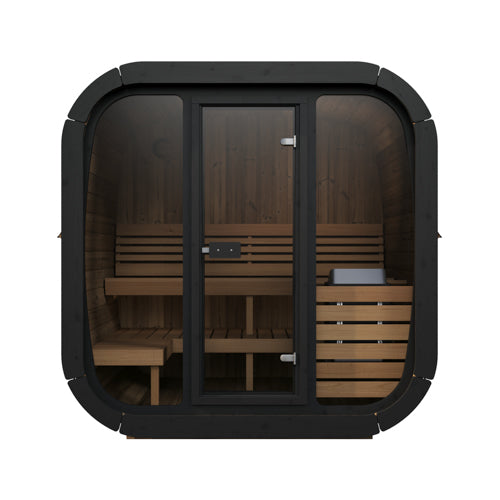 SaunaLife Model CL5G 4 Person Cube Series Outdoor Sauna