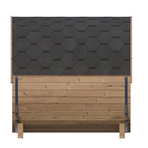 SaunaLife Model E7W ERGO Barrel Sauna (4 Person with Addition)