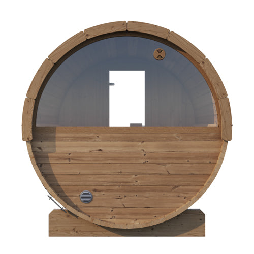 SaunaLife Model E8W ERGO Barrel Sauna with Window (2 person)